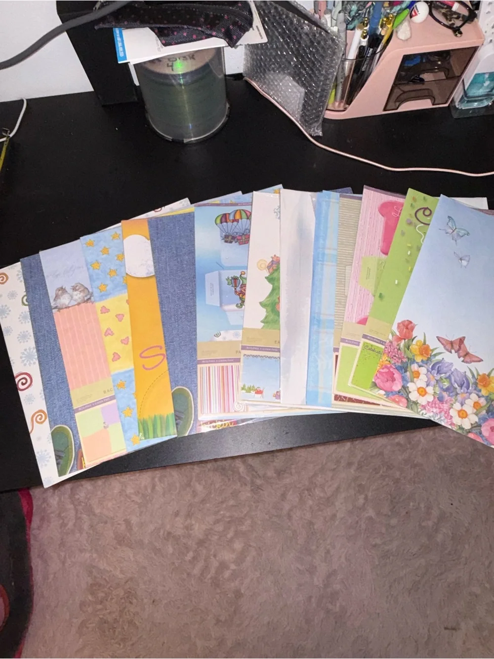 Assorted Decorative Party Invitation and Cardstock Pack - Multicolor scrapbook